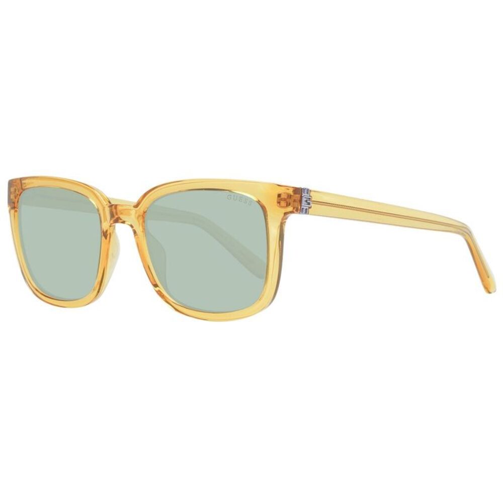 Guess GU7760 AmberGreen Square Sunglasses Men Yellow